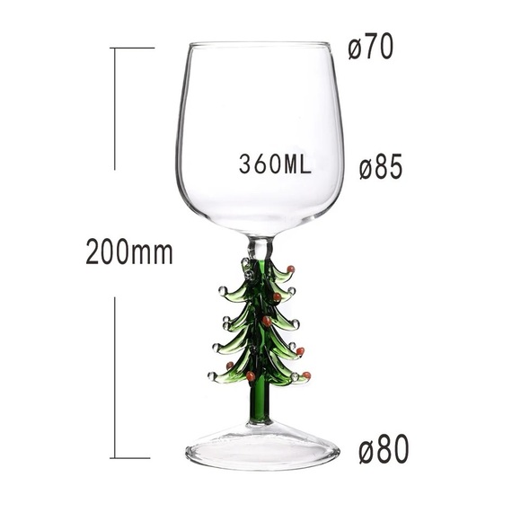 Christmas tree Wine glass - Picture 1 of 5